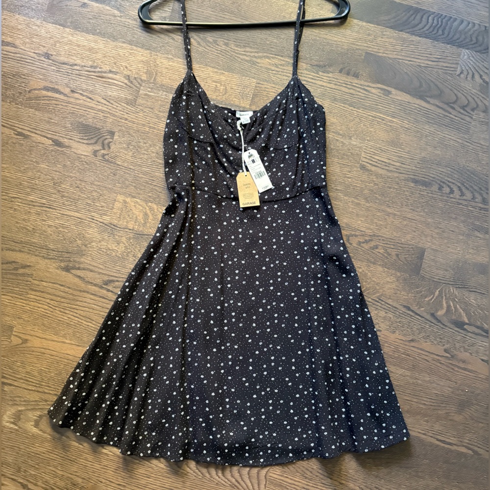 Garage Black and White Floral Dress